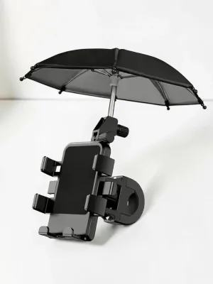 CarPhoneCradle Motorcycle Phone Mount with Rainproof Sunshade, ABS and Silicone Handlebar Holder, 13.5 x 7.5 x 18.5 cm