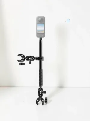 CarPhoneCradle Cycling Quick Release Bracket with 150cm Selfie Stick Set, Aluminum Alloy & Plastic, 1.5-4.5cm Clamp Range