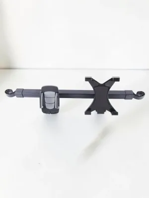 CarPhoneCradle Car Headrest Mount 2-in-1 Tablet and Phone Holder, Durable Adjustable Extension Arm, 7-11 Inch Device Compatibility