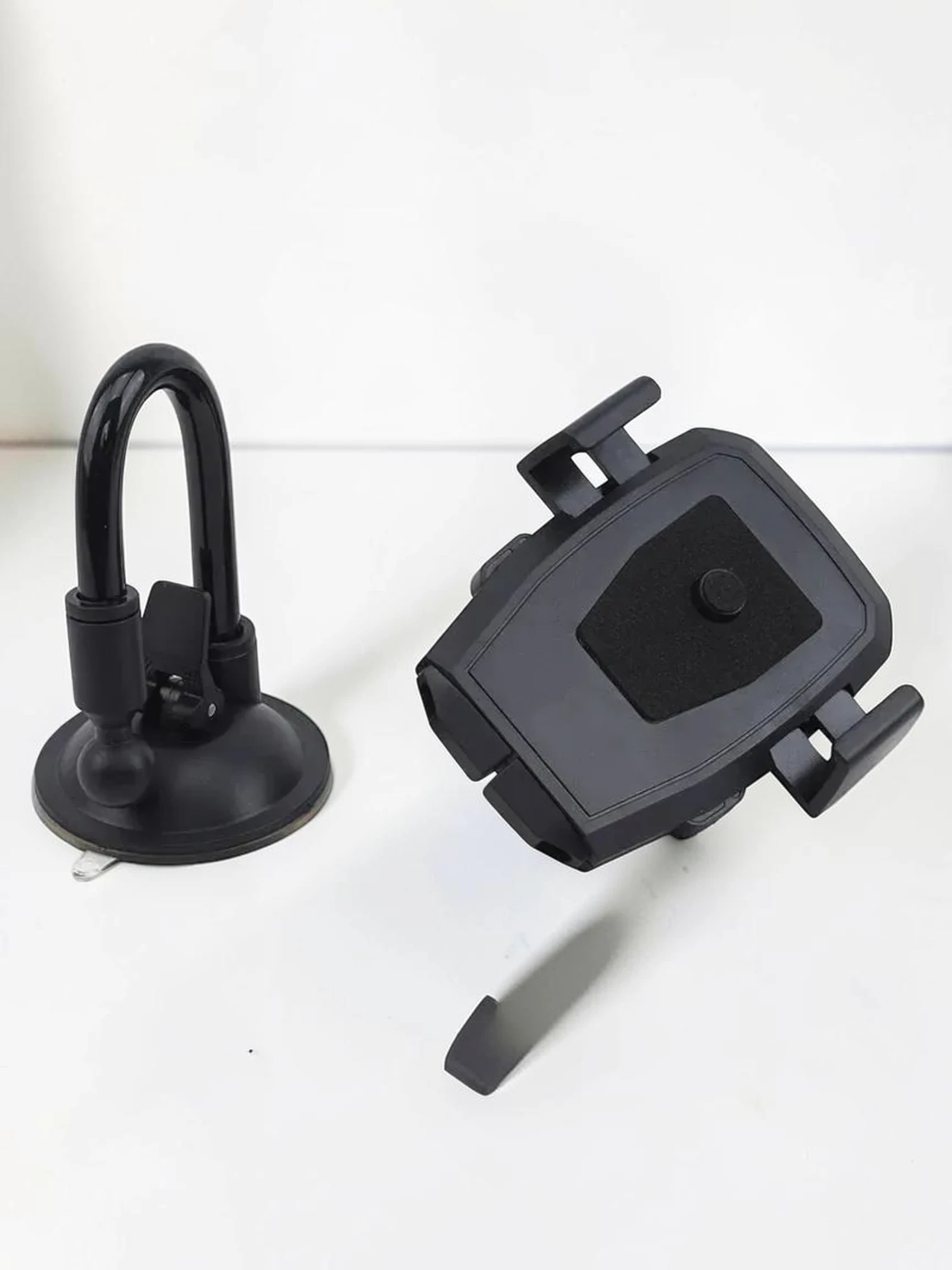 CarPhoneCradle 360° Rotating Car Phone Holder Universal Dashboard Mount Plastic Black
